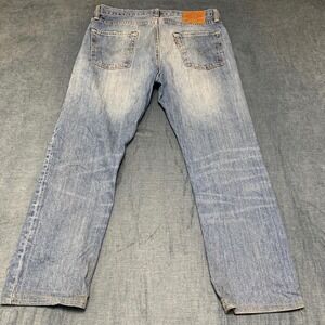 Levi's 504 Jeans Mens 33x32 Blue Denim Stretch Streetwear Modern Straight Fit